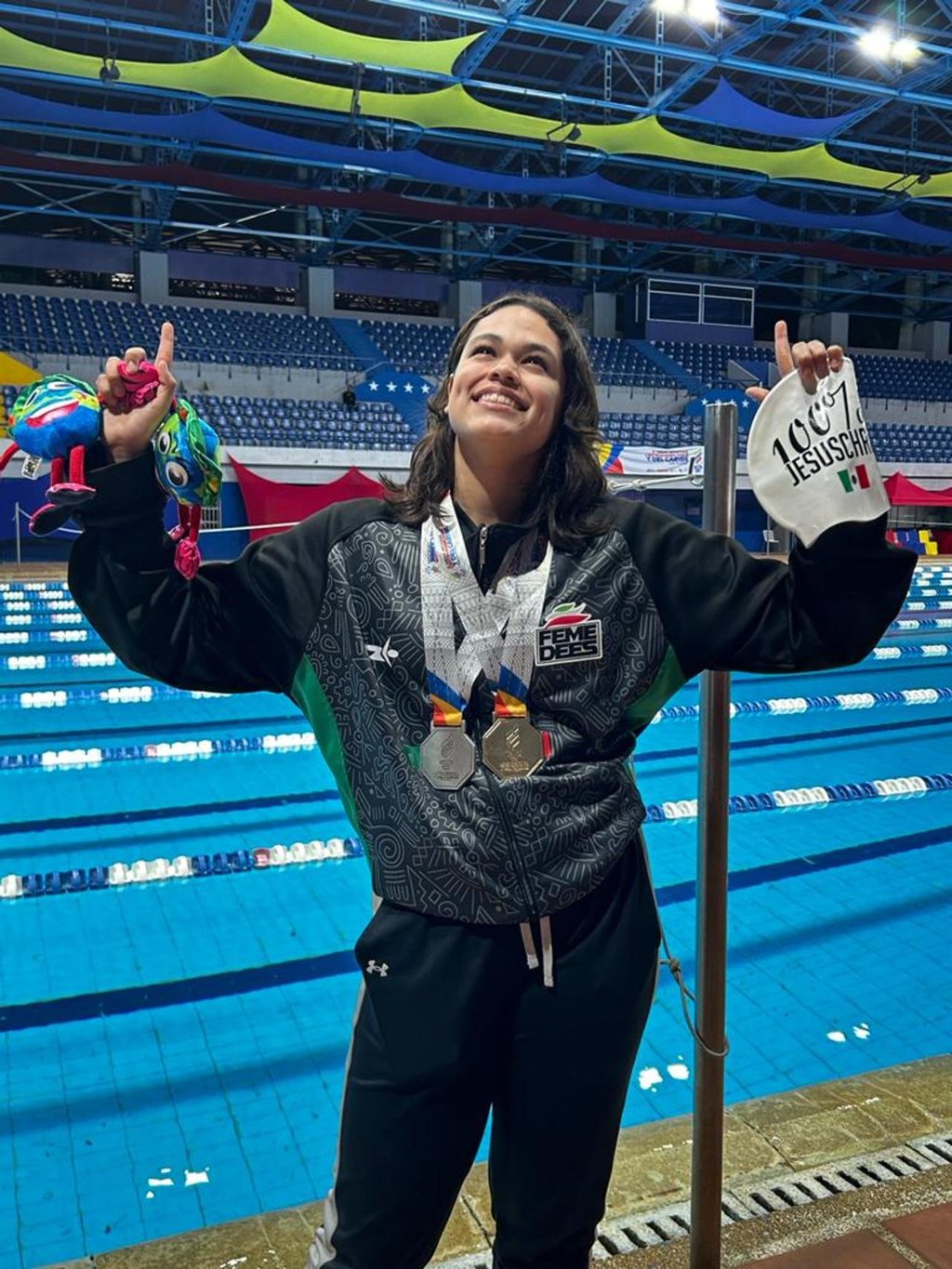 Dorada. La duranguense Andrea Santos lleva tres medallas, dos de ellas de oro, en los VI Juegos Deportivos Escolares Centroamericanos y del Caribe Caracas 2023.