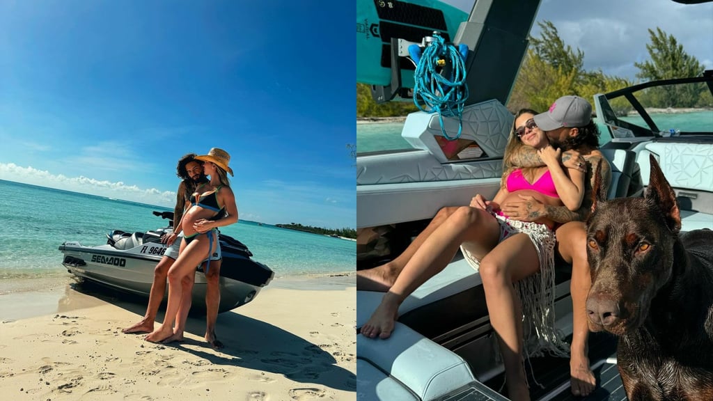 FOTOS: Susana Gómez presume con felicidad su embarazo desde la playa junto a Maluma