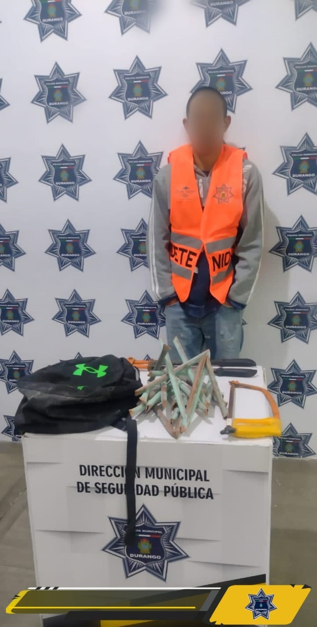 Delito. La detención de este sujeto se realizó en el poblado Ignacio López Rayón, del municipio de Durango.