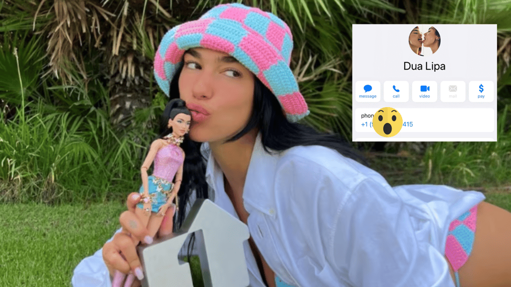 Dua Lipa sorprende a sus fanáticos al compartir su número telefónico