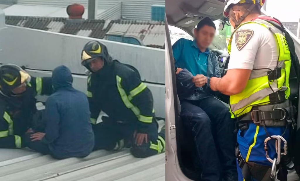 Un trabajador de 21 años de edad, subió a la azotea y pretendía atentar contra su integridad física.