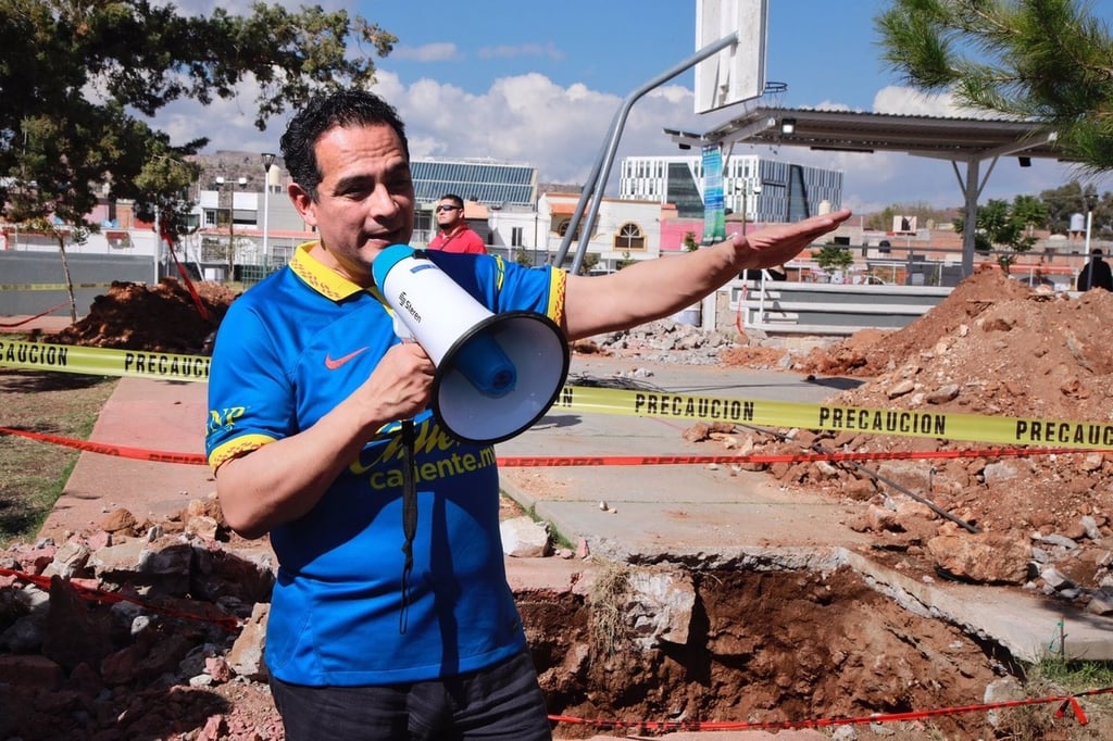 Mensaje. Toño Ochoa destacó que la obra es fruto de la unión de las y los duranguenses. 