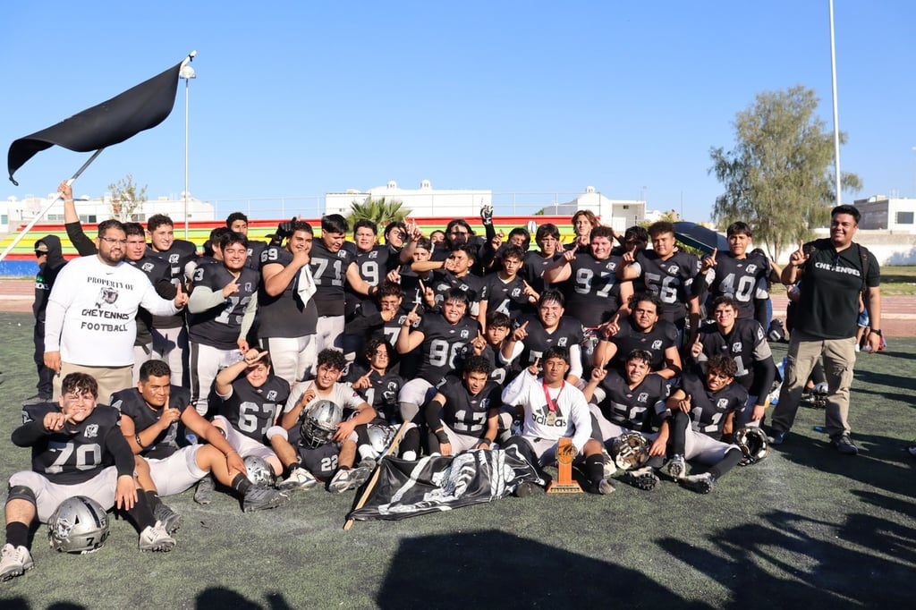 Monarcas. Cheyenes del CBTis 4 se coronó en el torneo de la Conferencia Estudiantil de Futbol Americano de Durango.