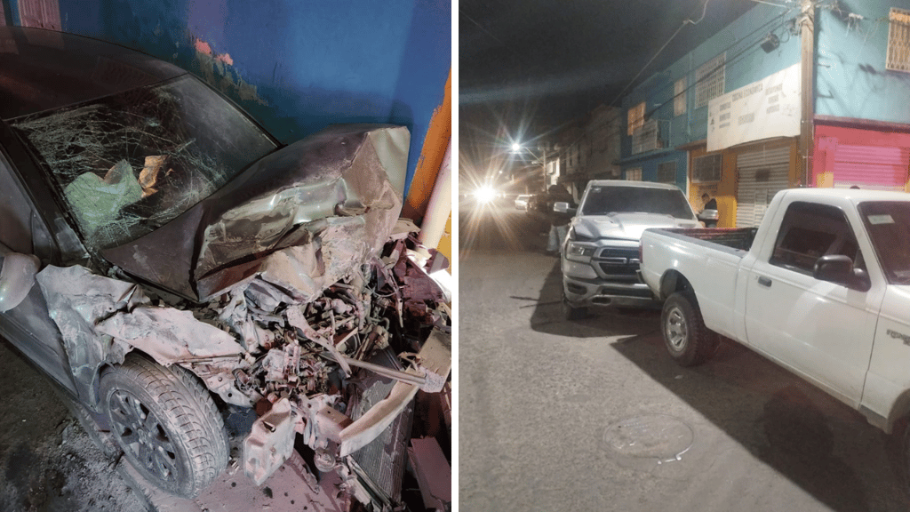 Jovencito arruinó su 'chocolato' y afectó dos camionetas estacionadas