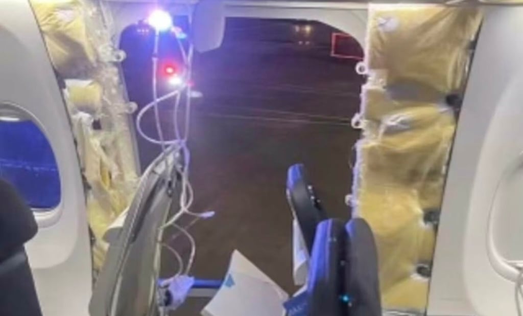 VIDEO: Así fue el accidente del Boeing de Alaska Airlines