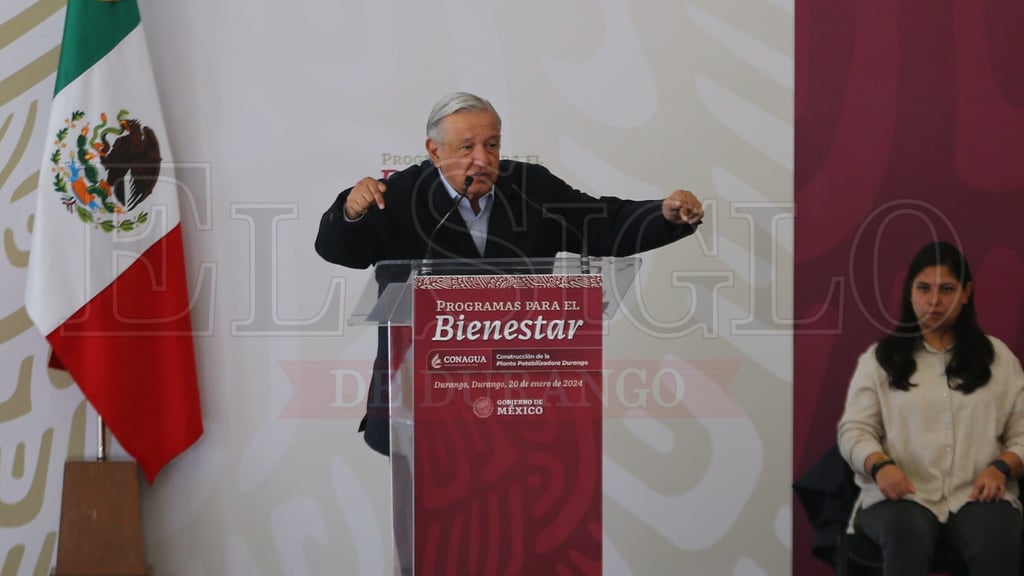 AMLO promete que planta potabilizadora para Durango estará antes del fin de su mandato