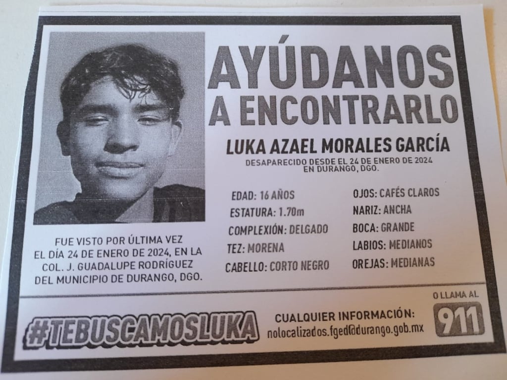 Desesperación. La familia de Luka espera que aparezca pronto o se tenga alguna noticia sobre él.