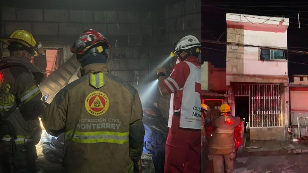 Mujer muere tras rescatar a sus hijos de incendio en Monterrey