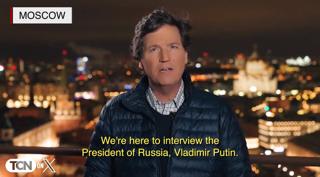 Rusia confirma que Vladimir Putin concedió entrevista a Tucker Carlson