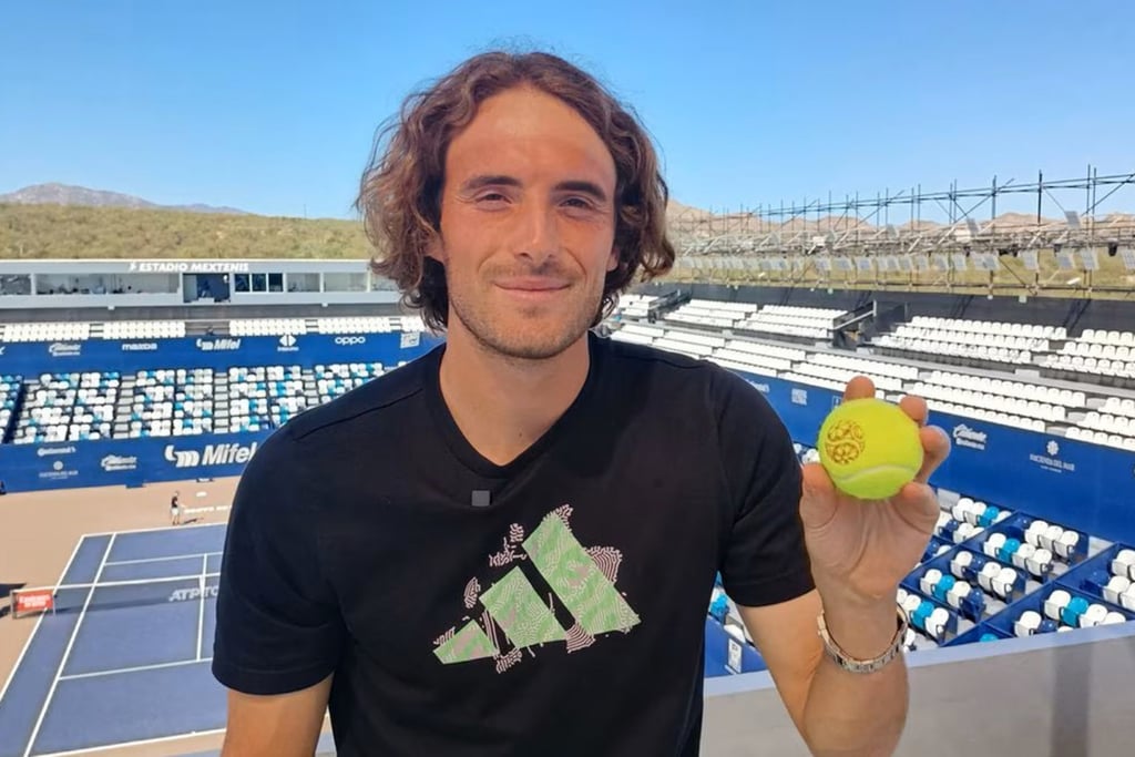 Altruista. Stefanos Tsitsipas donará mil dólares a Acapulco por cada 'ace' en el Abierto Mexicano de Tenis. 