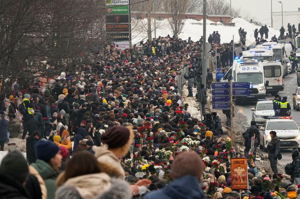 Funeral del opositor Alexéi Navalni. (AP)