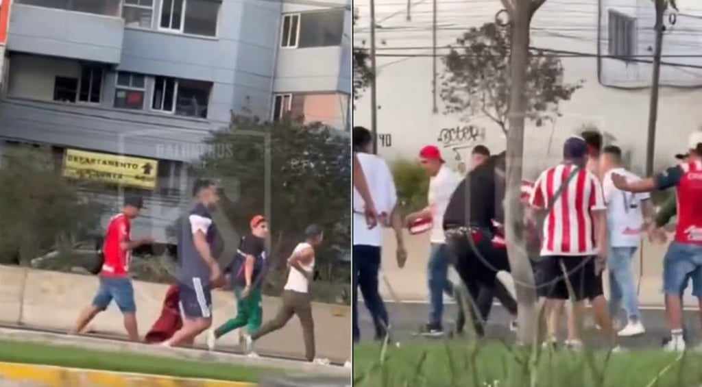 VIDEO: Aficionados de Chivas arman campal en periférico sur; se enfrentan a puño limpio y con palos
