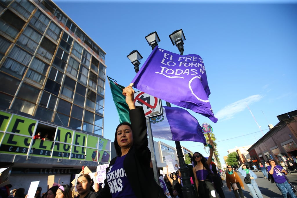 Recordaron a las mujeres víctimas de feminicidio, en marcha 8M