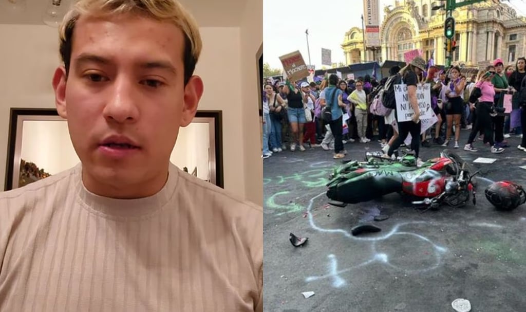 Sujeto que agredió a mujeres en marcha del 8M lanza colecta para reparar moto y pagar multa