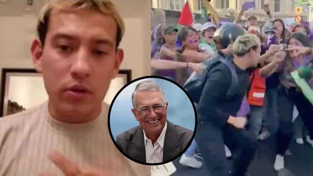 Ricardo Salinas bromea con colecta de hombre que agredió a mujeres en marcha