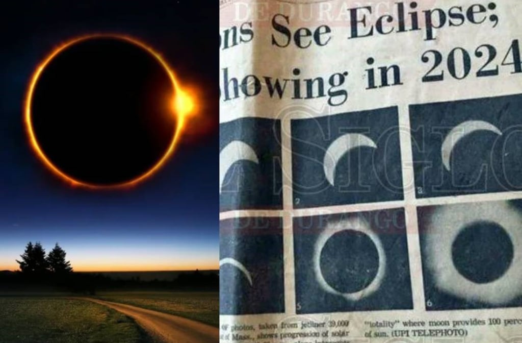 Hace 54 años un periódico de Estados Unidos informaba sobre el eclipse solar del 2024