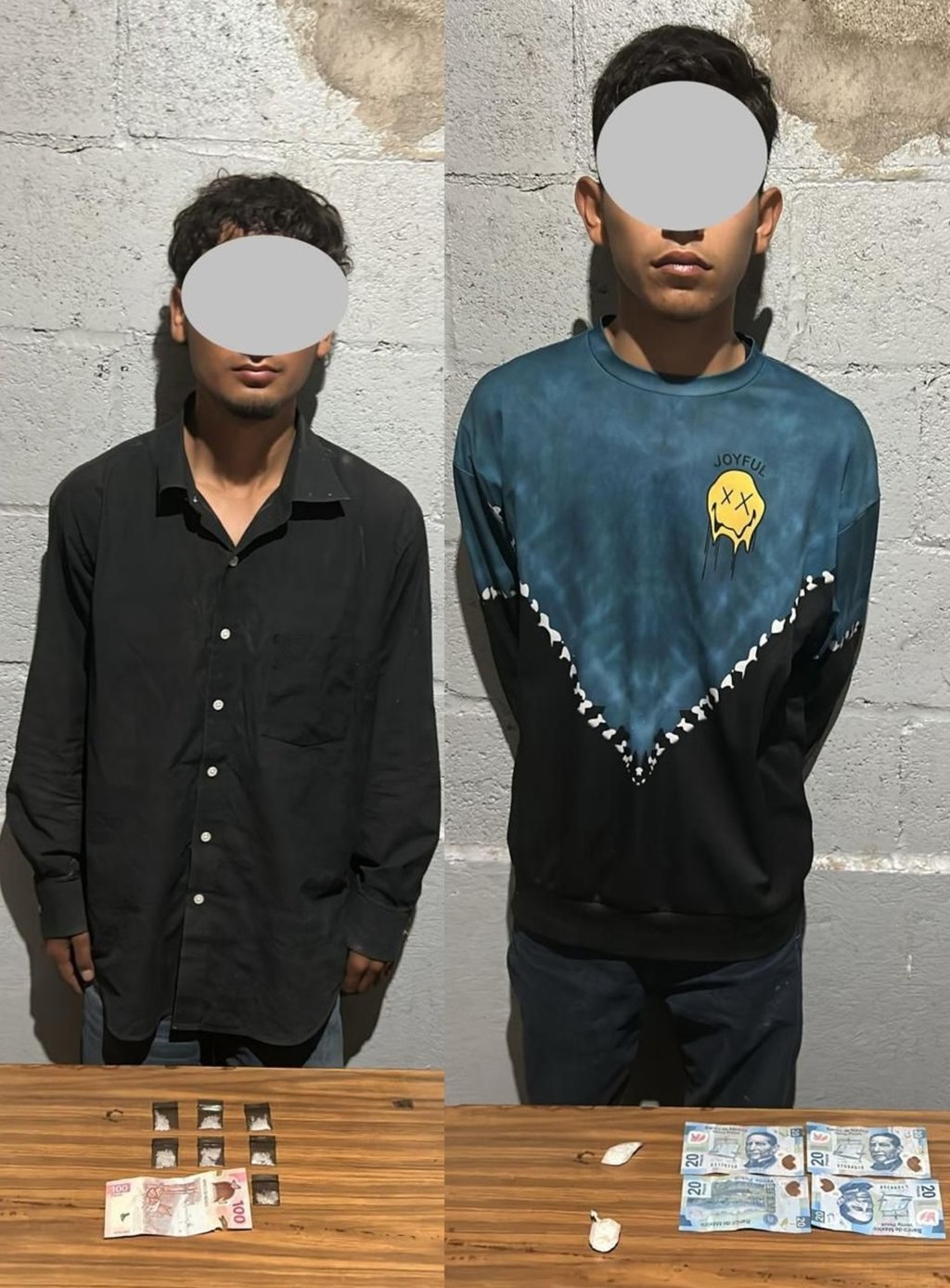 Labor. Estatales detienen a dos jóvenes, presuntos narcomenudistas con cristal en Gómez Palacio.