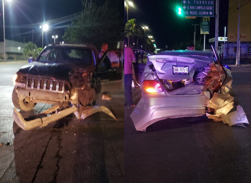 Accidente.  Camioneta sin placas protagoniza aparatoso choque contra auto particular en Gómez.