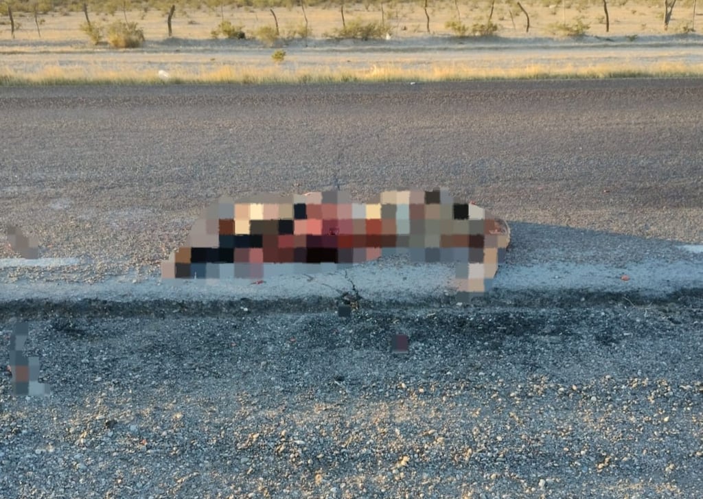 Localizan cuerpo en carretera Gómez Palacio-Durango; se presume fue arrollado por varios vehículos
