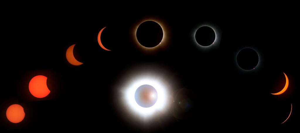 Estas fueron las espectaculares fases del eclipse desde Nazas, epicentro del fenómeno