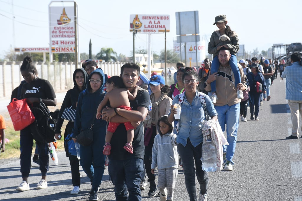 Postura. Los migrantes que se encuentran en Gómez Palacio señalan que no pretenden quedarse en municipios como Gómez Palacio, sino que buscan continuar avanzando.