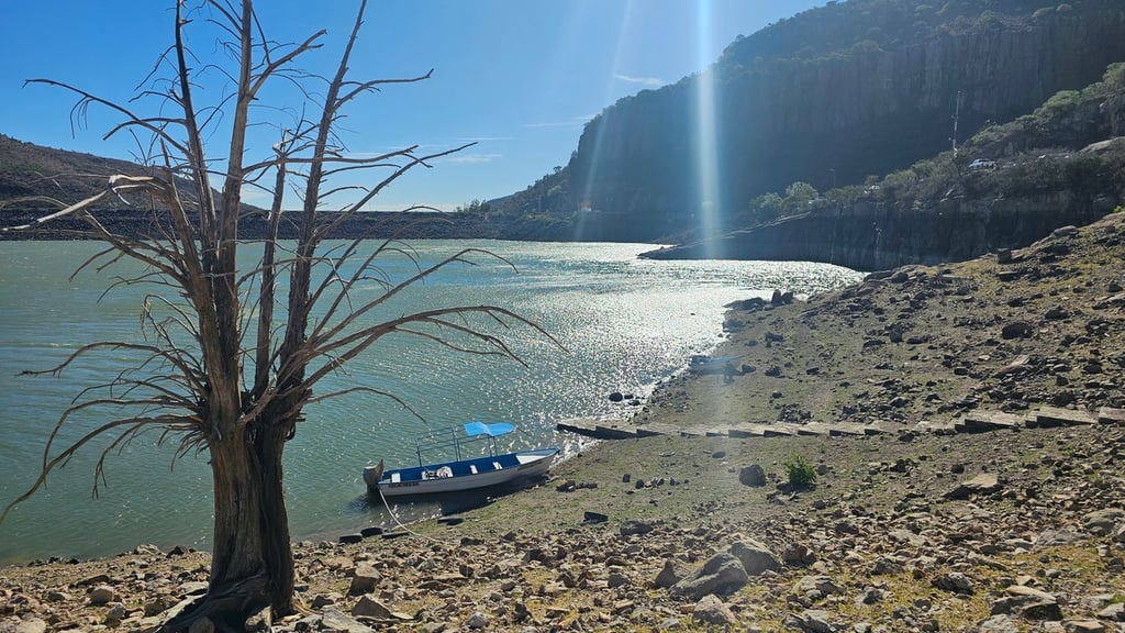 Situación. La presa Guadalupe Victoria es de las que más agua tienen y aun así presenta una imagen que no es agradable, menos de la mitad de su almacenamiento.
