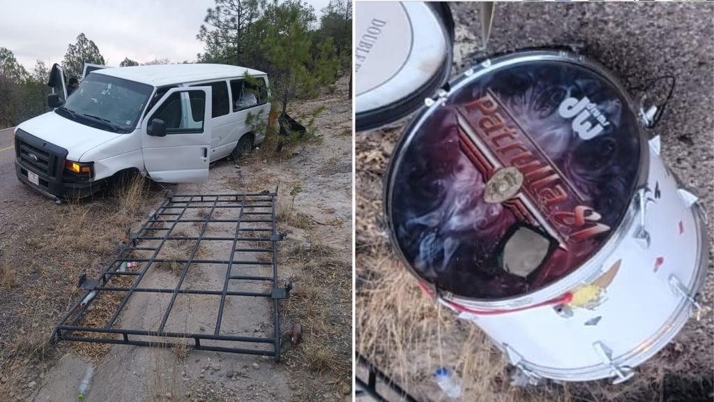 Patrulla 81 sufre accidente en carretera Tepehuanes-Guanaceví