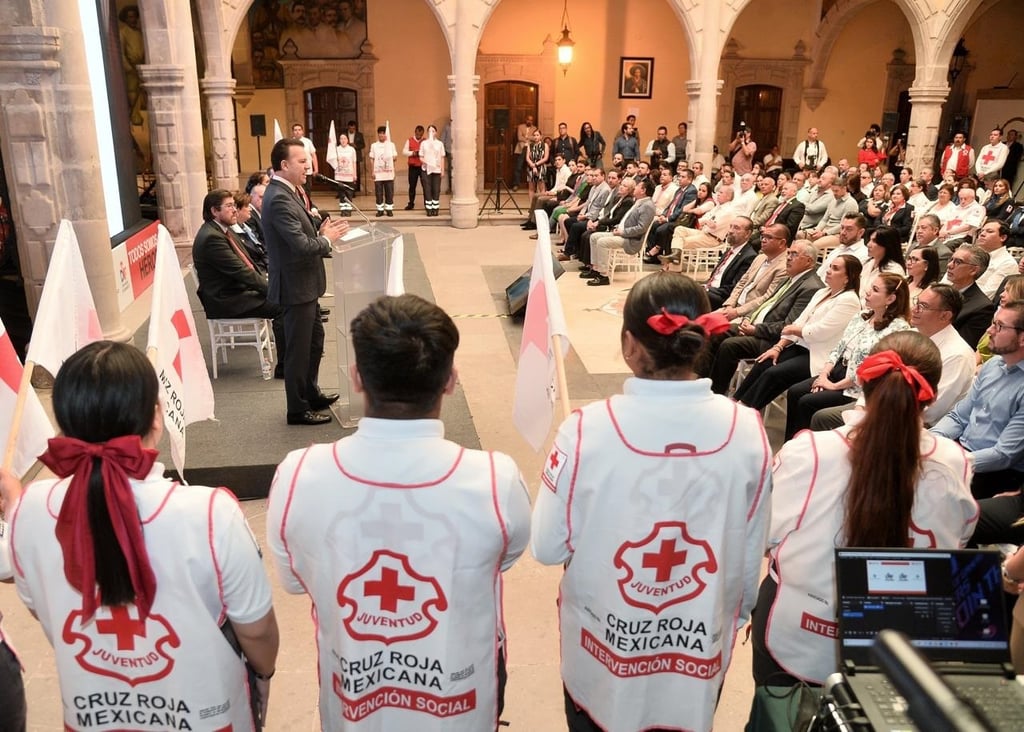 Mensaje. 'Cuenten con todo el apoyo y todo el respaldo del Gobierno de Durango para la Cruz Roja; estamos haciendo un gran equipo', señaló Esteban Villegas. 