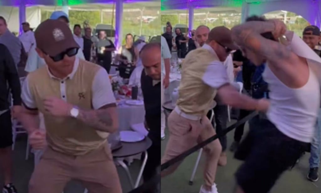 VIDEO: ¡Gancho al hígado! Canelo Álvarez golpea a un influencer