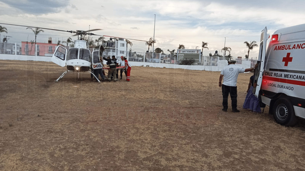 Bebé con deshidratación severa fue trasladado en helicóptero de Huazamota a Durango capital