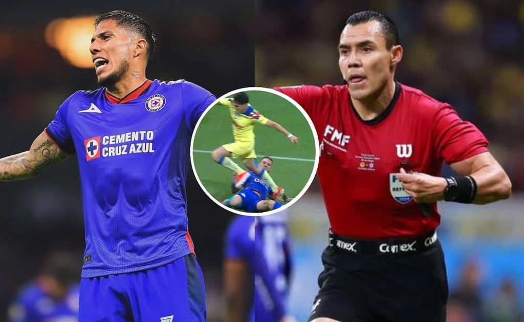 Carlos Salcedo se molesta con el 'Gato' Ortiz por marcar penal en el Cruz Azul vs América