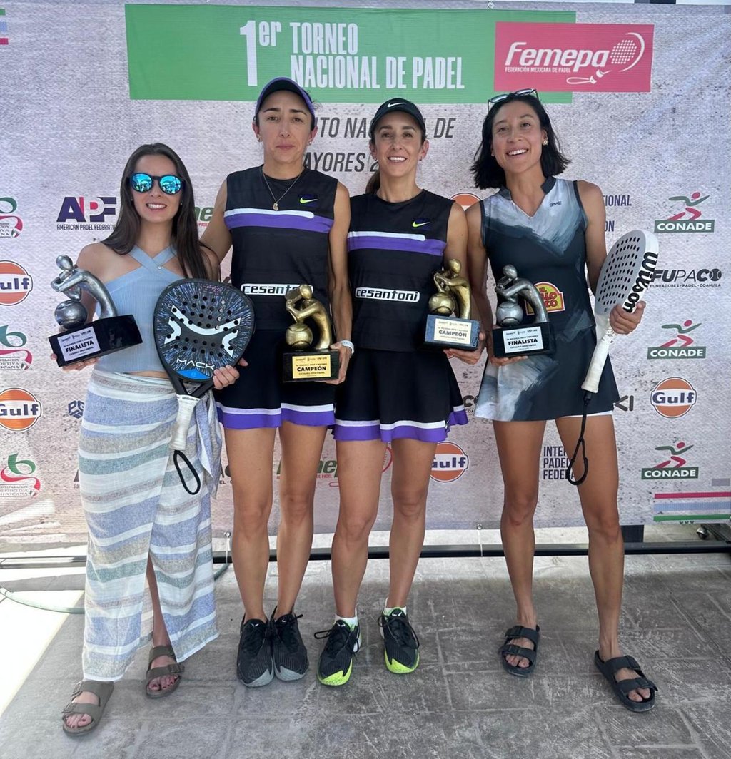 Monarcas. Luisa Fernanda y Ana Paula De la Peña se convierten en las mejores jugadoras del pais al conquistar el primer Campeonato Nacional de Pádel 2024, en la categoría Open.
