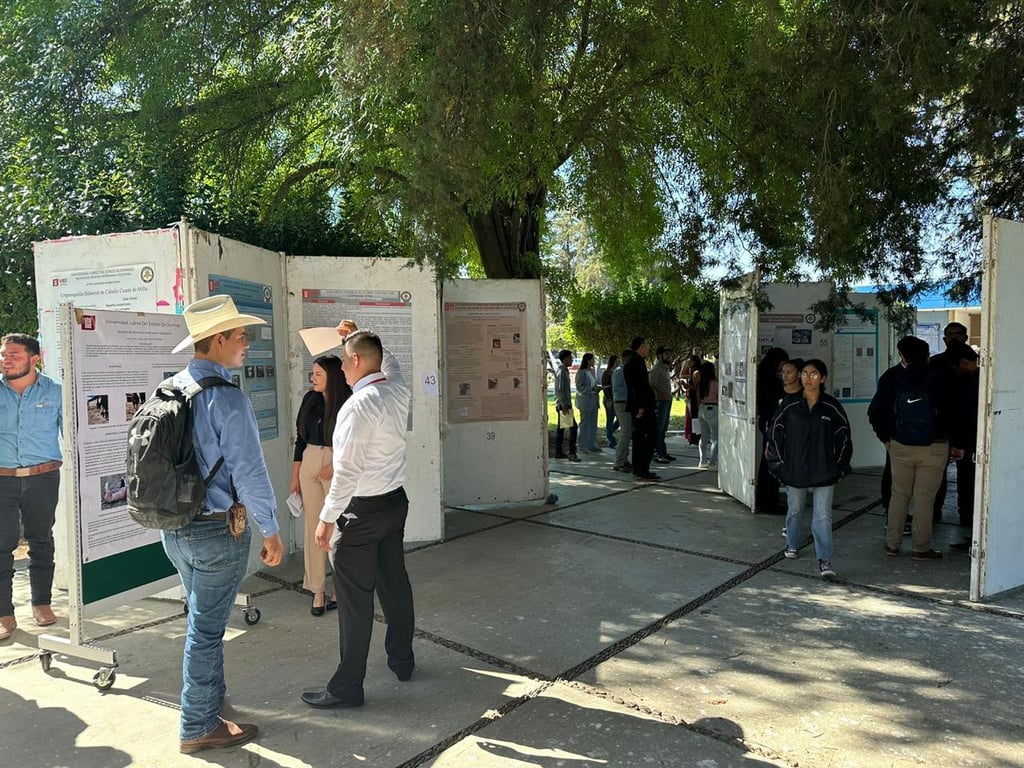 Temas. Los estudiantes presentaron los carteles en la Facultad, explicando sus actividades a compañeros de otros semestres y a los docentes.