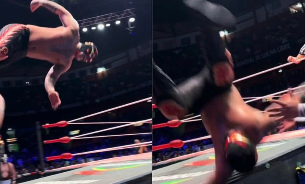VIDEO: ¡Lonoooooool! La aparatosa caída de Villano III Jr en la Arena México