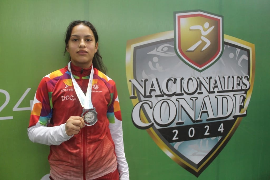 Plateada. Camila Nahomi Aguilar Flores se hizo de la plata en el taekwondo de los Juegos Nacionales Conade 2024.