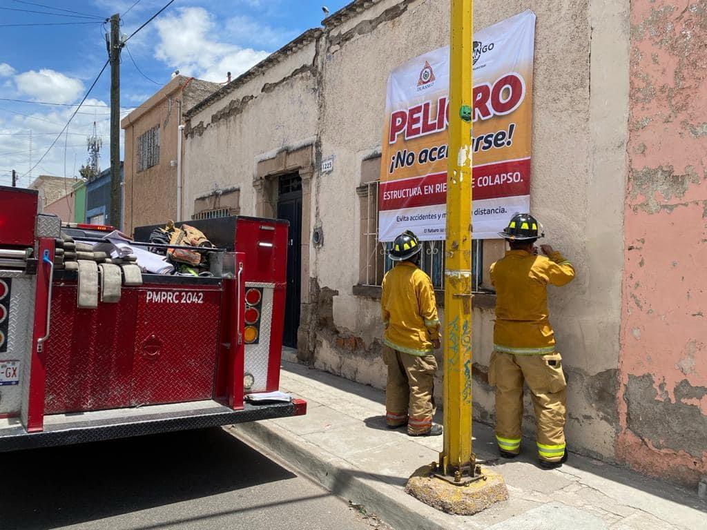 Más de 100 inmuebles de Durango capital están en riesgo de colapso