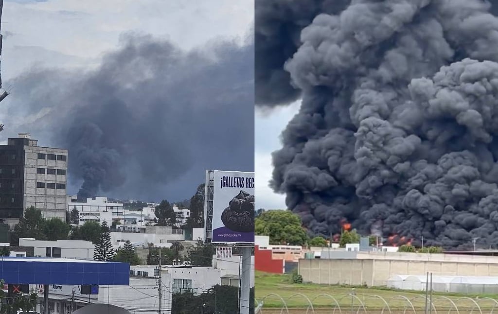 Reportan fuerte incendio en Puebla; presuntamente se trata de una pipa de combustible | VIDEO