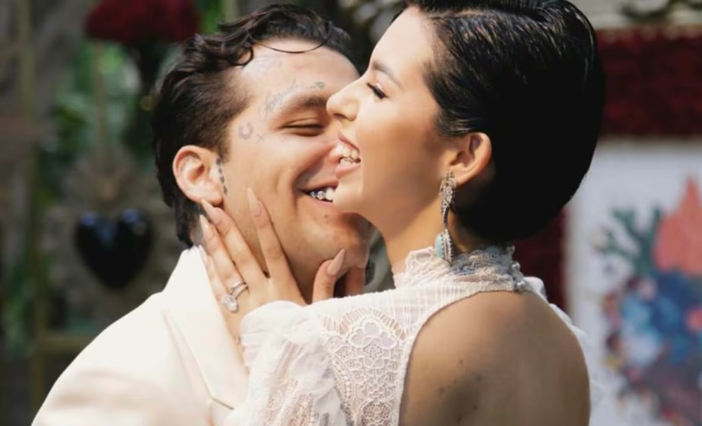 Filtran nuevo video de la boda de Christian Nodal y Ángela Aguilar, así fue la ceremonia