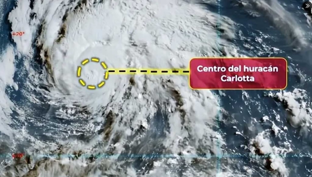 'Carlotta' ya es huracán categoría 1