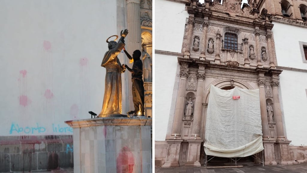 Restauración en puerta principal de la Catedral de Durango está casi lista