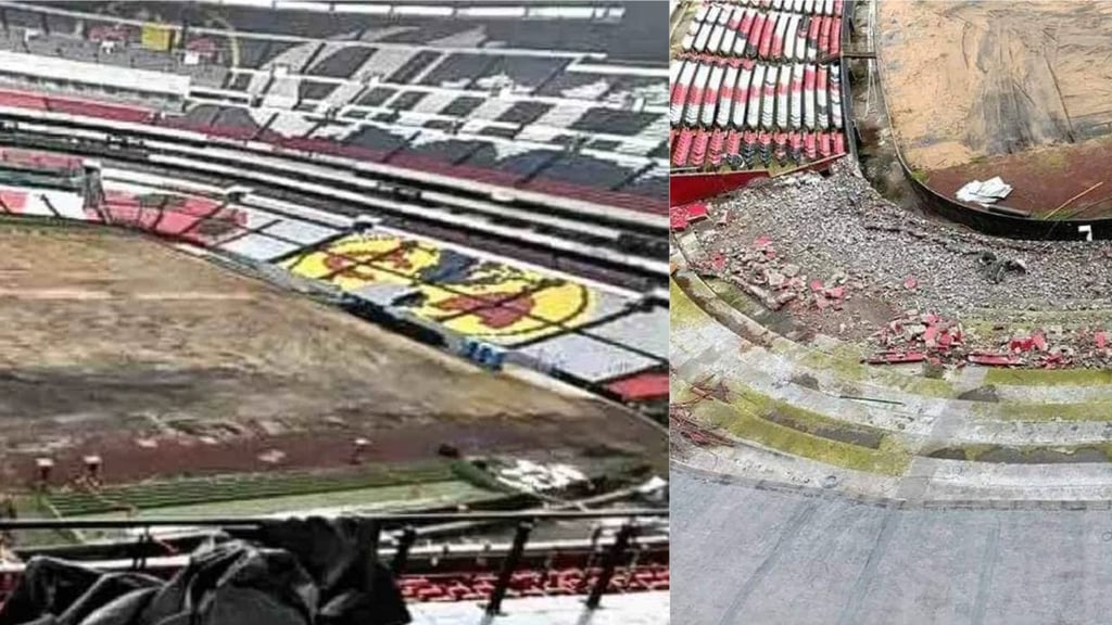 Imágenes de los primeros avances en la remodelación del Estadio Azteca