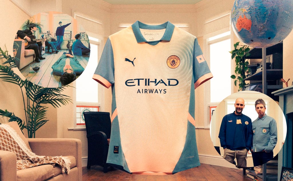 Oasis: Manchester City presenta jersey diseñado por Noel Gallagher