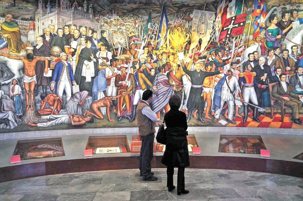 El mural 'Retablo de la Independencia' narra varios episodios clave de la lucha mexicana.