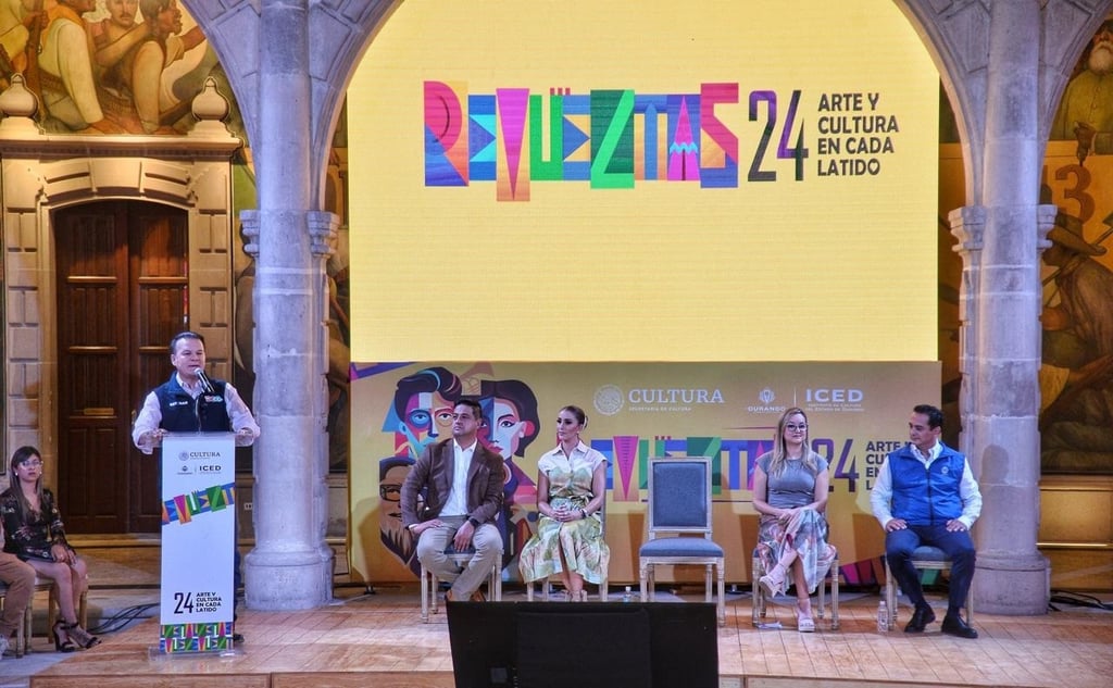 Contenido. El gobernador Esteban Villegas Villarreal presentó la cartelera del Festival Cultural Revueltas 2024, en la que se proyectarán las raíces del estado con más de 100 actividades y eventos gratuitos.