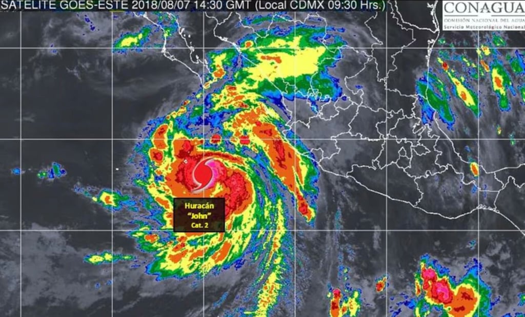 Huracán John: Se intensifica a huracán de categoría 2 y anticipa su impacto en sur de México