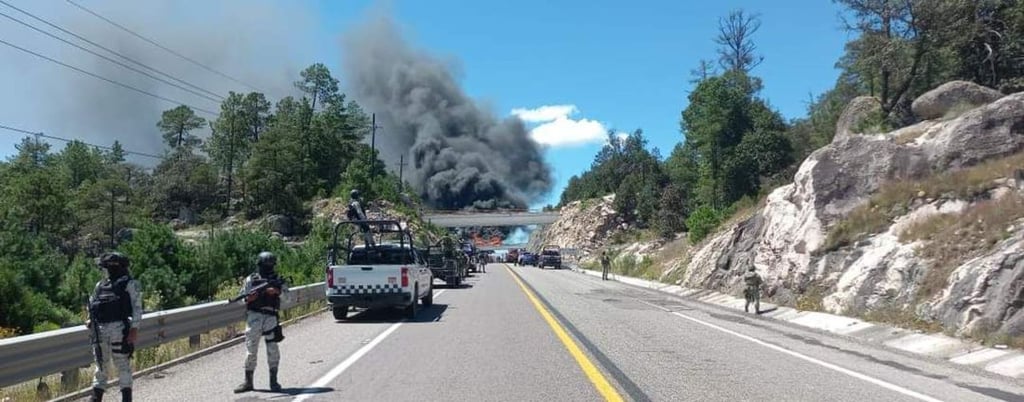 Incidentes. A la altura del poblado Chavarría Nuevo fueron quemadas algunas unidades, tráiler y camiones.