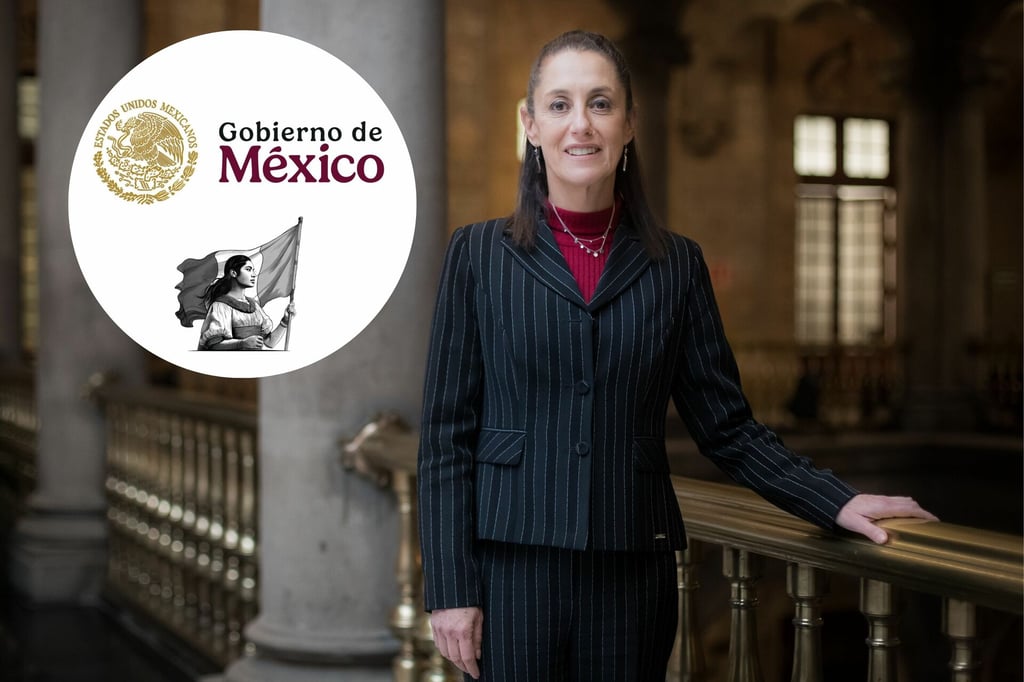 Sheinbaum presenta emblema de su gobierno con una joven mexicana