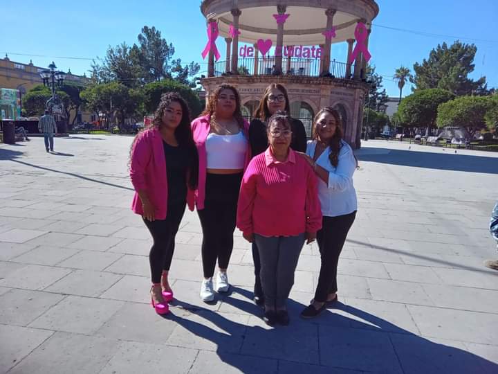 Siete mujeres visten de rosa la ciudad de Durango