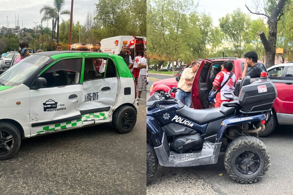 Choque en calle Morelos y Dolores del Río deja fuertes daños materiales