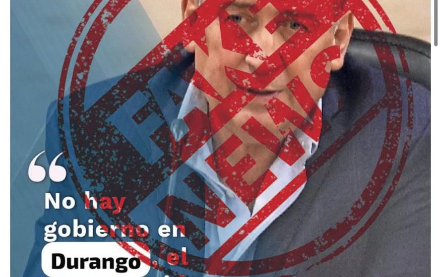 Advierten sobre fake news que involucran a Durango